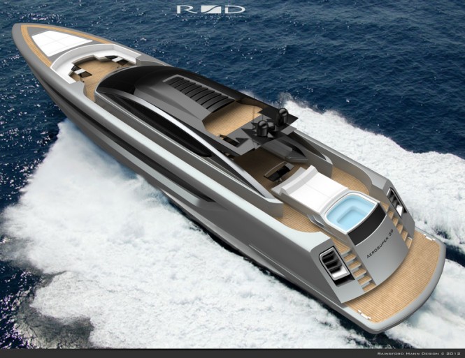 AeroSuper 38 superyacht - view from above AeroSuper 38 superyacht - view from above