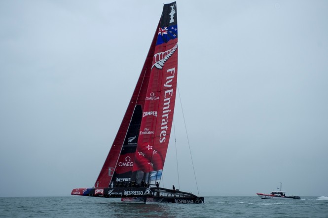 ETNZ’s first AC72 catamaran yacht New Zealand wing by Southern Spars completed