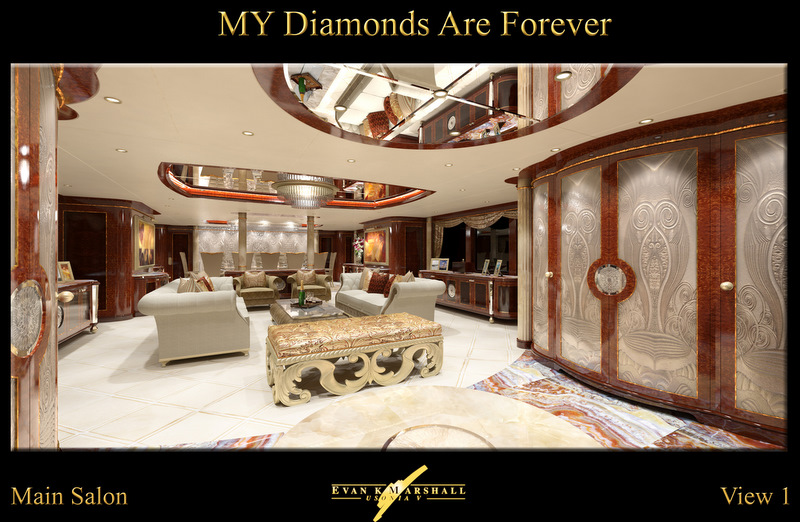 FB253 superyacht Diamonds Are Forever Main salon FB253 superyacht Diamonds Are Forever Main salon