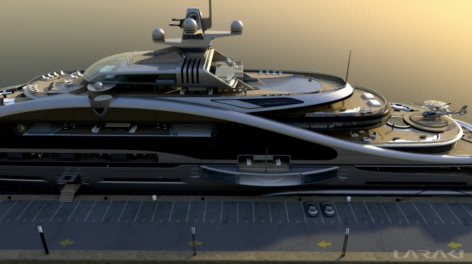 Laraki designed luxury yacht Prelude - side view