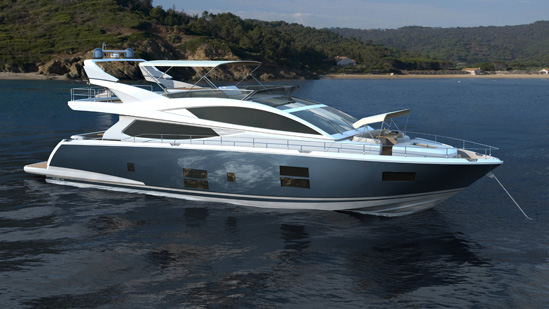Kelly Hoppen styled motor yacht Pearl 75 to premiere at Southampton Boat Show