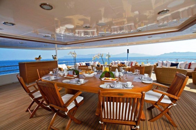 Mega yacht O'MEGA - Upper Deck Mega yacht O'MEGA - Upper Deck