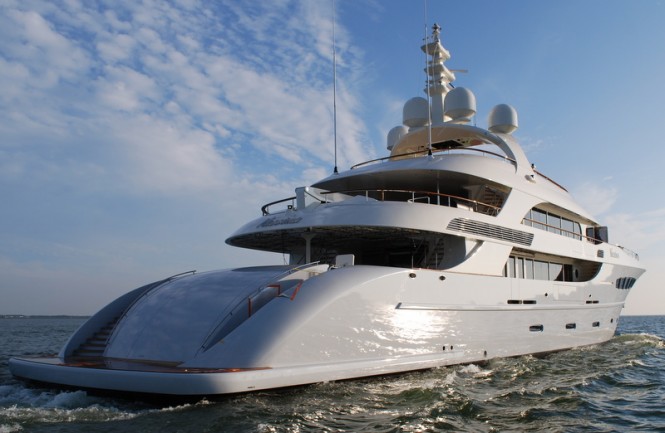 Nassima superyacht - rear view Nassima superyacht - rear view