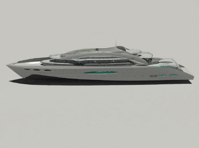 Theodoros Fotiadis designed 170m motor yacht YP Princess Renne concept