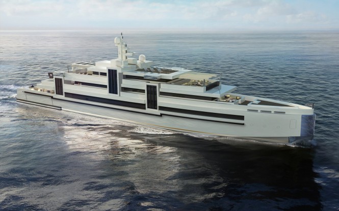 75 m Luxury Motor Yacht CUBE concept by Newcruise