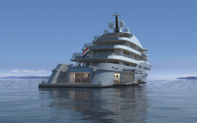 Amels motor yacht Amels 272 concept -Beachclub