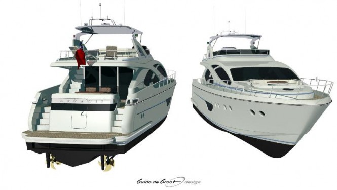 Guido de Groot designed motor yacht Artemis 70