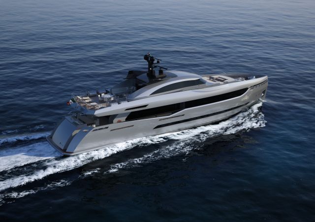 Columbus 40M Sport Hybrid superyacht currently under construction Columbus 40M Sport Hybrid superyacht currently under construction