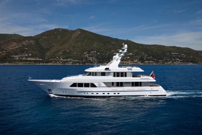 Feadship charter yacht GO on display in Cannes and Monaco
