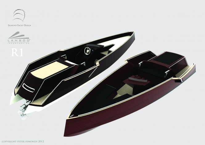 World’s First Bamboo Tender – LAMBOO Tender R1 yacht designed by Peter Symonds from Sigmund Yacht Design
