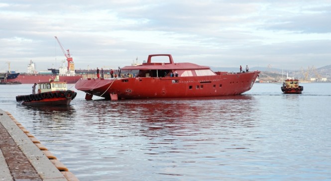 Luxury yacht C.2218 launched in Perini Istanbul - Yildiz Luxury yacht C.2218 launched in Perini Istanbul - Yildiz