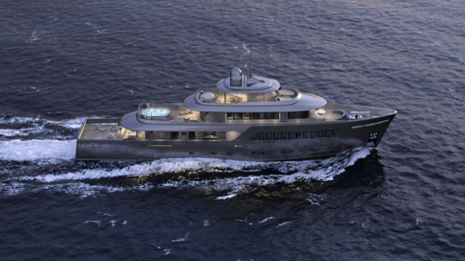 Explorer yacht MONDO 45 project by Sergio Cutolo for Mondo Marine