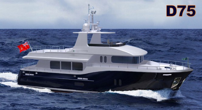 The first motor yacht D75 Explorer by Dauntless Yachts to be launched in November