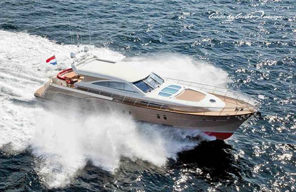 Guido de Groot designed Mulder 72 Convertible motor yacht MY DOMINO