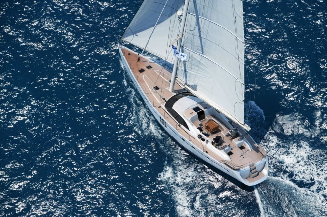 Oyster 725 yacht - view from above Oyster 725 yacht - view from above
