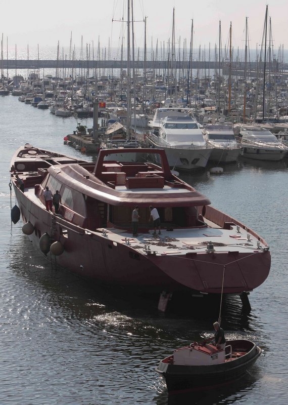 Perini Navi superyacht Hull C.2218 arrives in Viareggio