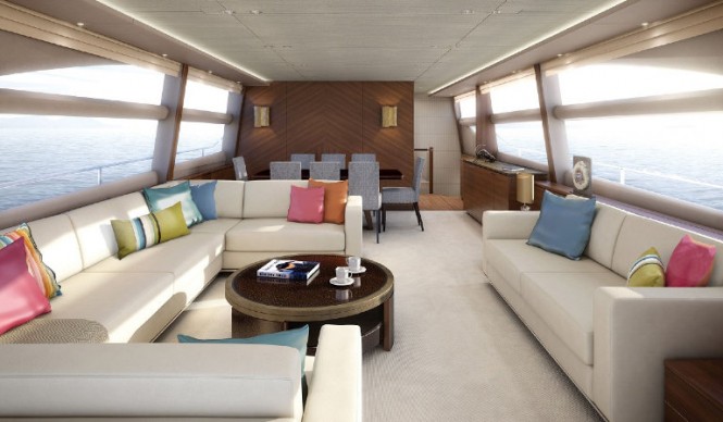 Princess 82 superyacht - Saloon Princess 82 superyacht - Saloon