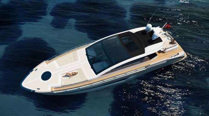 Project V yacht from above Project V yacht from above