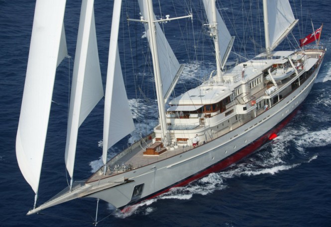 Royal Huisman’s 90 m megayacht ATHENA on display at the 2012 Monaco Yacht Show