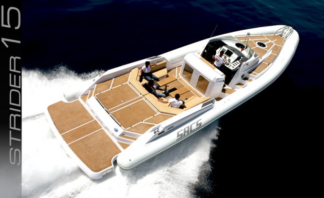 Strider 15 yacht - view from above Strider 15 yacht - view from above