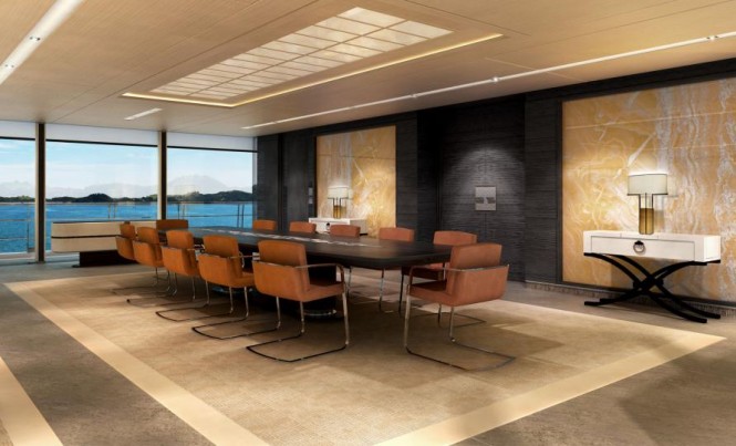 Superyacht Equilibrium designed by Sinot - Dining Superyacht Equilibrium designed by Sinot - Dining