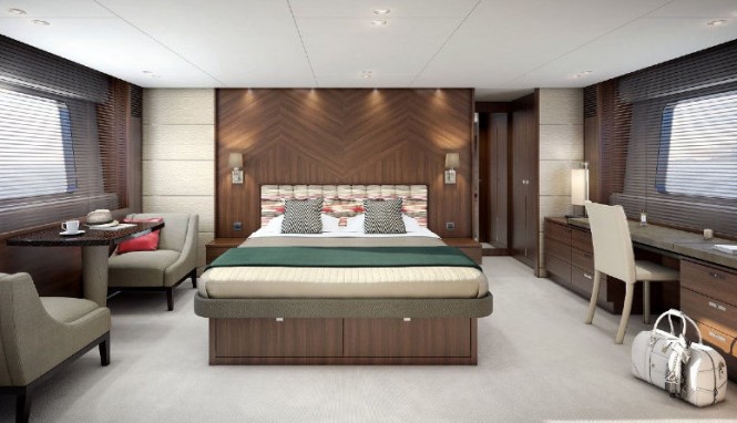 Superyacht Princess 82 - Owner's Stateroom Superyacht Princess 82 - Owner's Stateroom