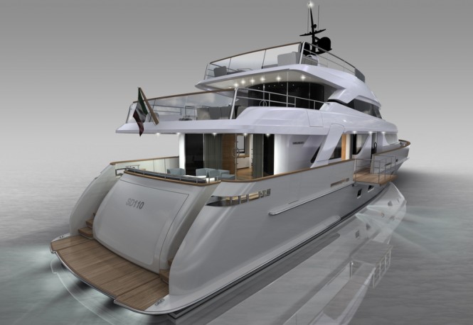 Superyacht SD110 - rear view Superyacht SD110 - rear view
