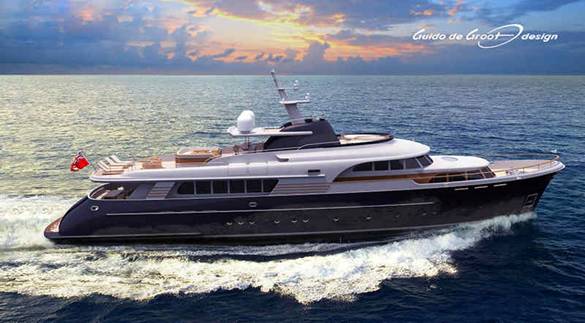 Superyacht Streamliner concept designed by Guido de Groot Superyacht Streamliner concept designed by Guido de Groot