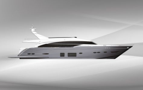 The new motor yacht Princess 88 by Princess Yachts with launch in Spring 2013