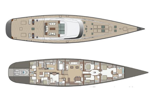 45m superyacht Y3 - Layout 45m superyacht Y3 - Layout