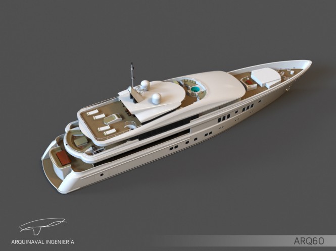 60m megayacht ARQ60 - view from above 60m megayacht ARQ60 - view from above