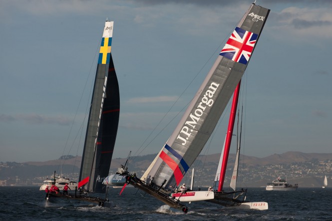 ACWS San Francisco: Ainslie’s J.P. Morgan BAR and Artemis Racing leading