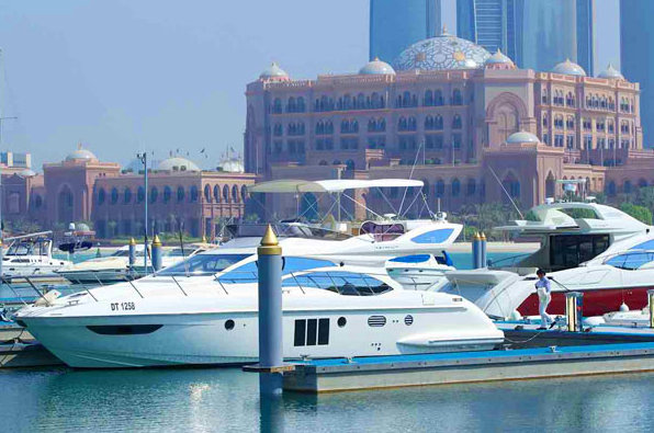 The prominent international Blue Flag award for Emirates Palace Marina