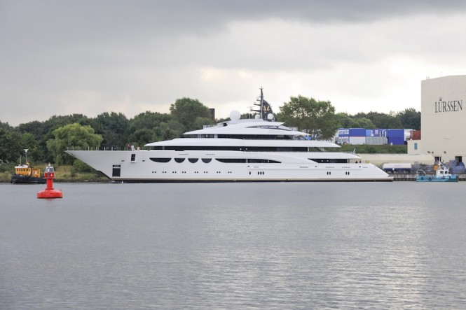 Sea trials for the 88m Lurssen megayacht QUATTROELLE (Project Bellissimo)