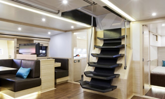 Luxurious interior aboard superyacht Hamilton Luxurious interior aboard superyacht Hamilton