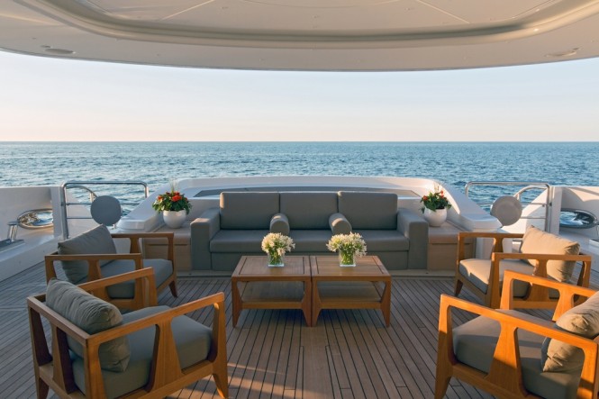 Luxury motor yacht Papi du Papi - Aft Deck - Photo Credits @ Marc Paris