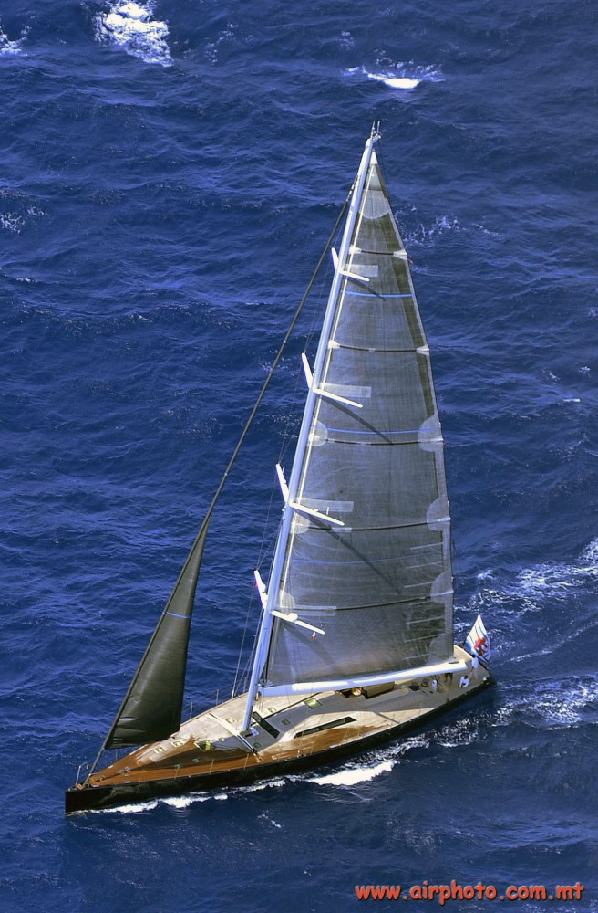 Luxury sailing yacht BARONG C photographed by Capt. Victor G. Mercieca