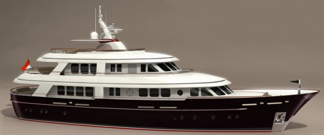 Luxury motor yacht ROSSOMARE 115 designed by Vripack