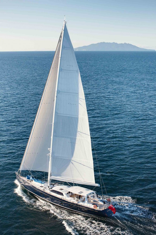 Luxury yacht Antares III under sail Luxury yacht Antares III under sail
