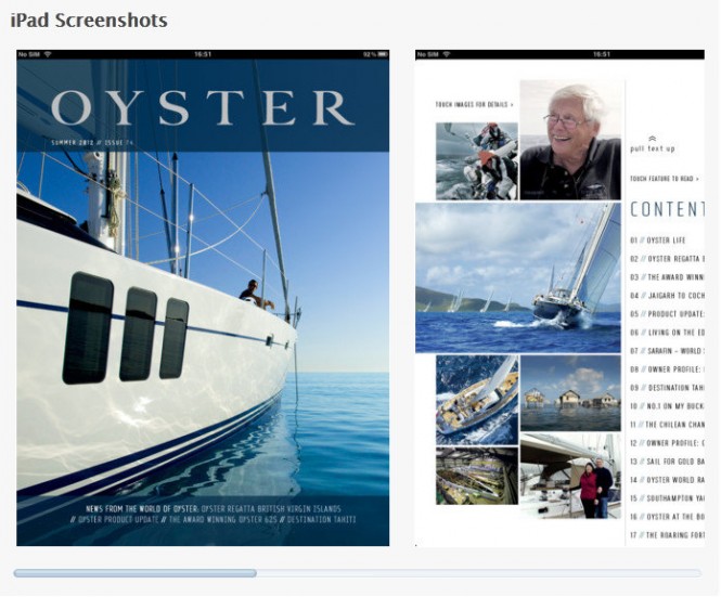 New magazine app launched by Oyster Yachts