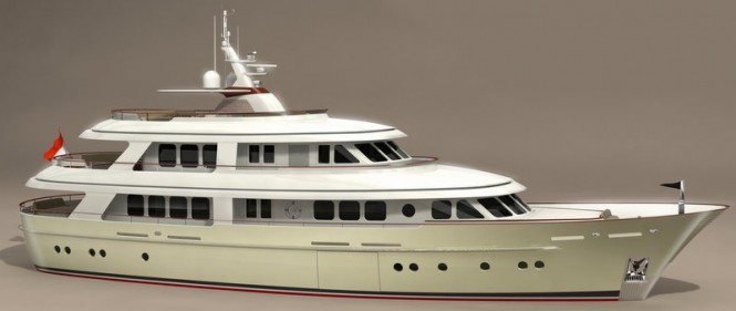 RossoMare 115 superyacht in white RossoMare 115 superyacht in white