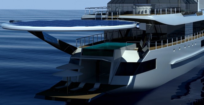 'Sail Cruise Vessel' superyacht - rear view 'Sail Cruise Vessel' superyacht - rear view