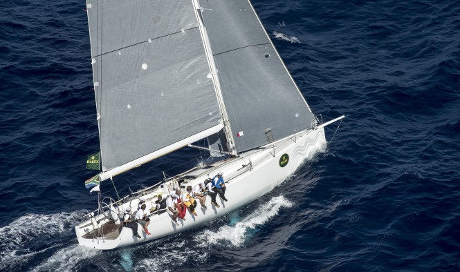 Sailing yacht HI FIDELITY overall winner of the 2012 Rolex Middle Sea Race