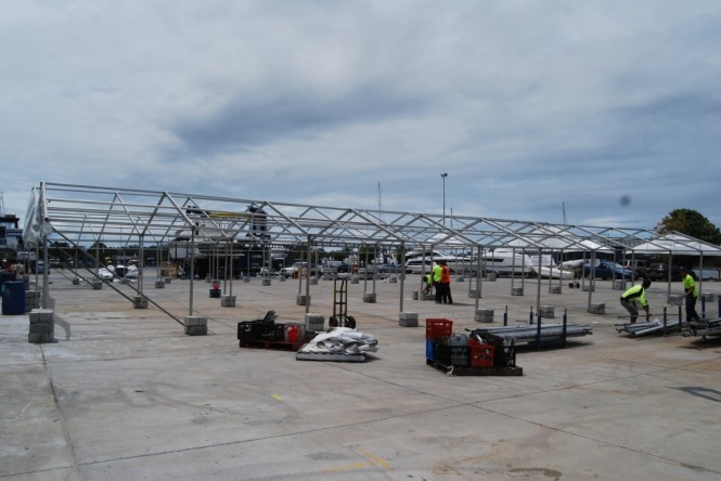 The framework is in place as the Expo site starts to take shape The framework is in place as the Expo site starts to take shape