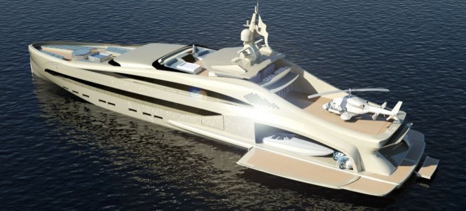 Latest 65m NEDSHIP superyacht SEA BULL concept featuring the C-Explorer 3 submersible by U-Boat Worx