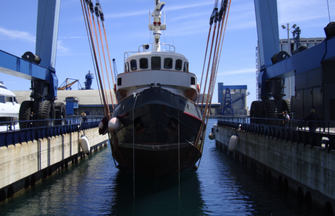 BULLY yacht currently under refit at Mondo Marine BULLY yacht currently under refit at Mondo Marine