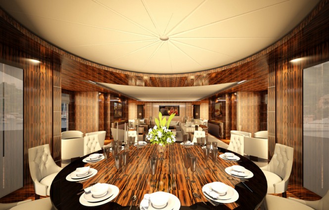 Cbi 675 superyacht concept - Upper Dining Cbi 675 superyacht concept - Upper Dining