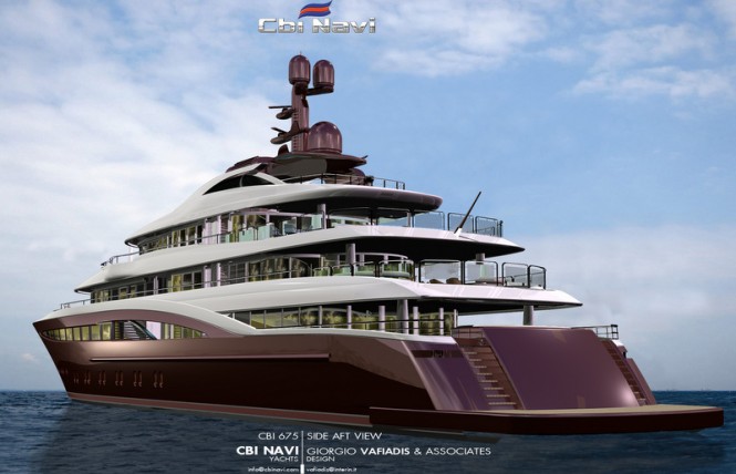 Cbi 675 yacht concept - rear view Cbi 675 yacht concept - rear view
