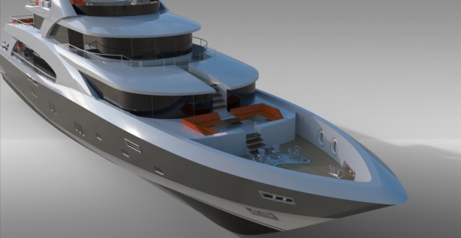 Couach 4700 Fly yacht - front view Couach 4700 Fly yacht - front view