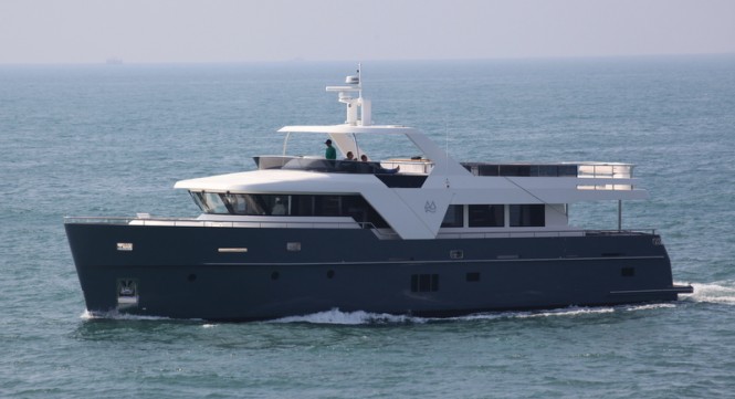 Successful sea trial for Monte Fino ecHo 85 yacht on display at the next boot Dusseldorf
